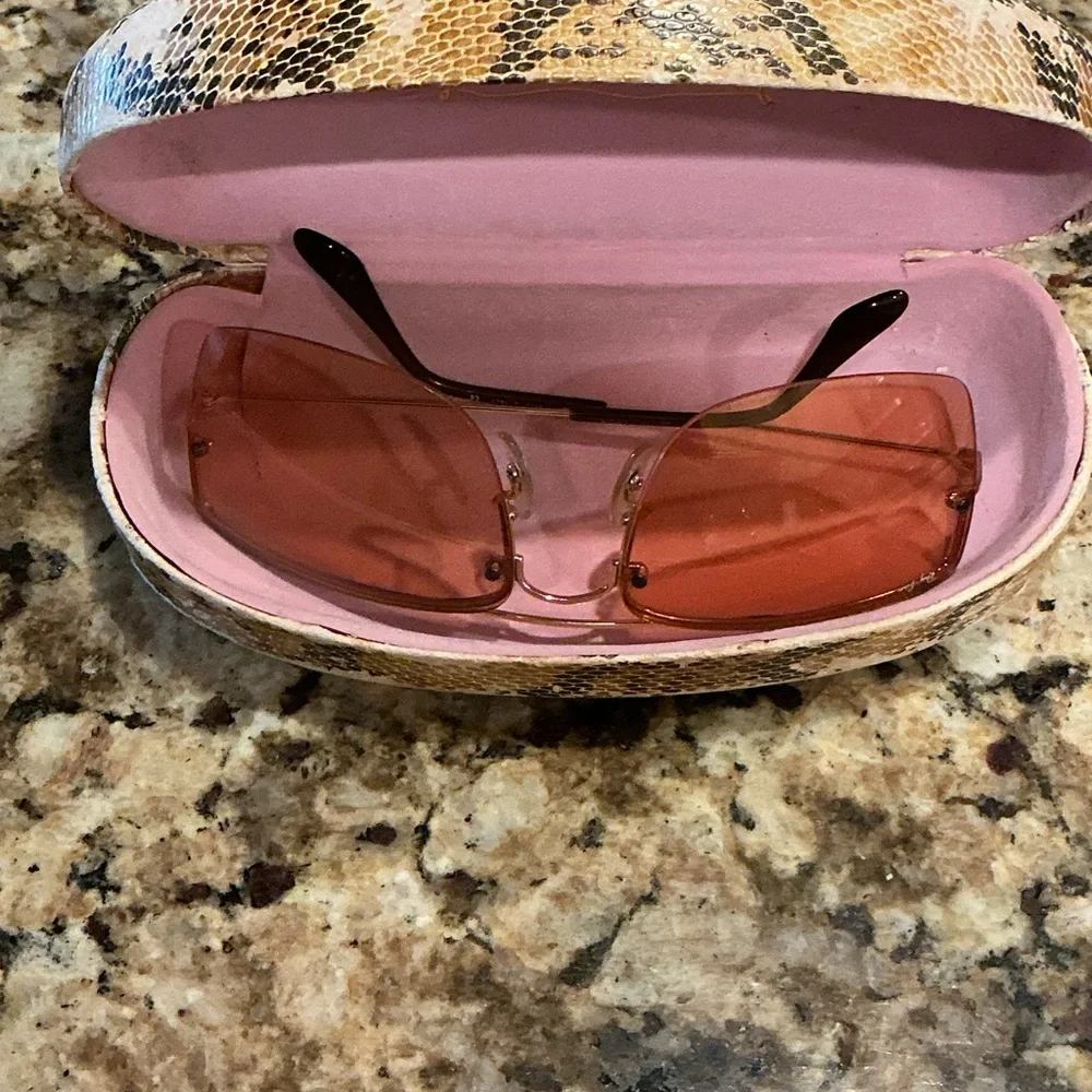 RAY-BAN Vintage Square RB3158 Unisex Orange Tinted Sunglasses - Picture 13 of 16